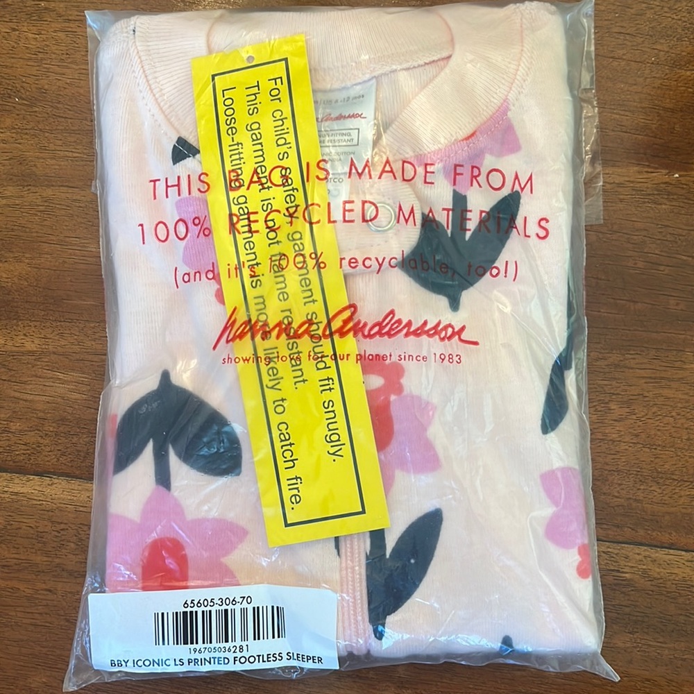 Hanna Andersson Printed Footless Sleeper NWT